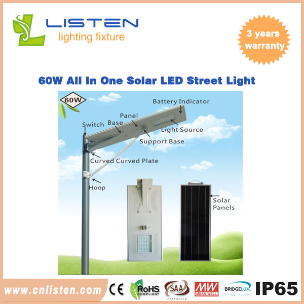 Integrated 50W/60W Solar LED Street Light