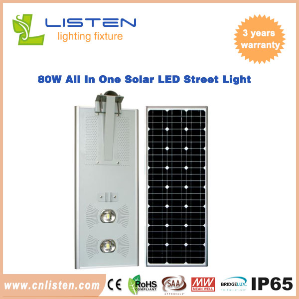 80W/100W AIO Solar LED Street Light