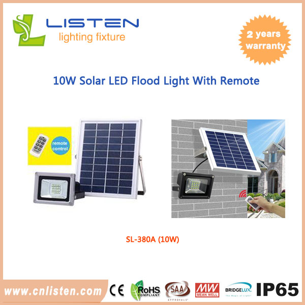 10W solar flood light remote control