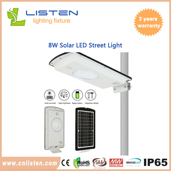 8W/12W/15W Integrated Solar LED Street Lamp