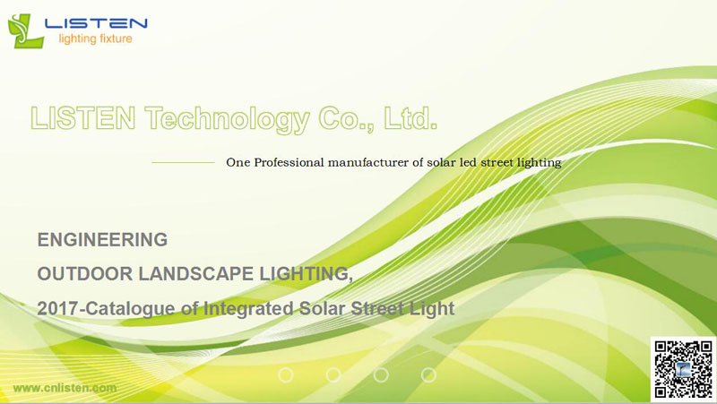 Integrated solar street light catalogue from Listen Technology Co., Ltd. www.cnlisten.com