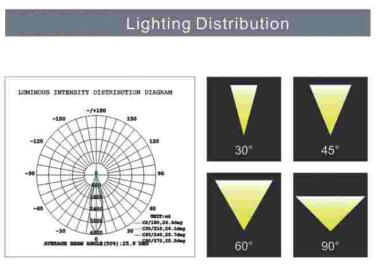 Lighting distribution of 18W led spot light/led flood light