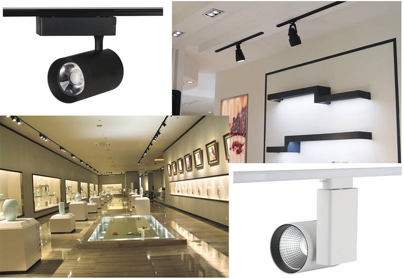 Energy efficiency,high lumen output,easily install,white finish and black finish track lights