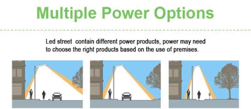 Multiple power option LED Street Light 60W 90W 120W 150W 180W 210W 240W