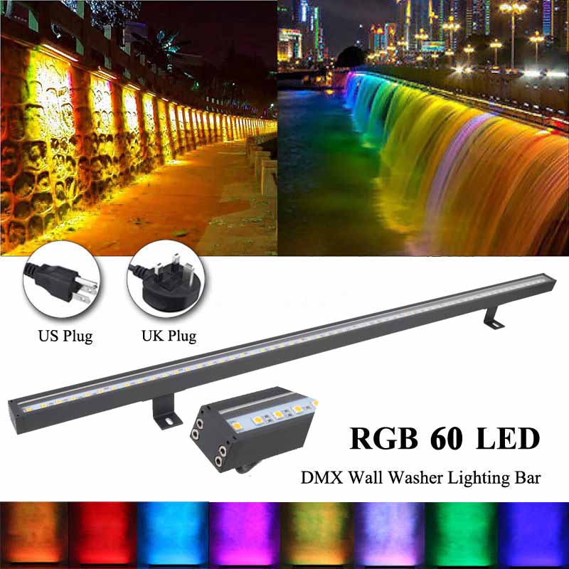12W RGB LED Linear Wall Washer Lighting Outdoor IP65