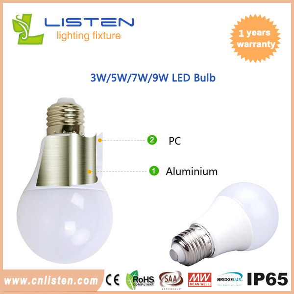 led bulbs,PC+aluminium material
