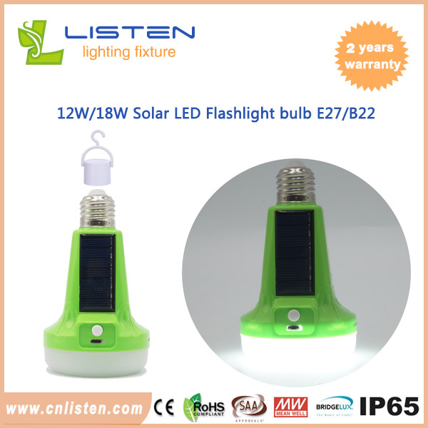 solar emergency led flashlight