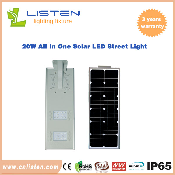 Other design of 20W solar street light all in one type